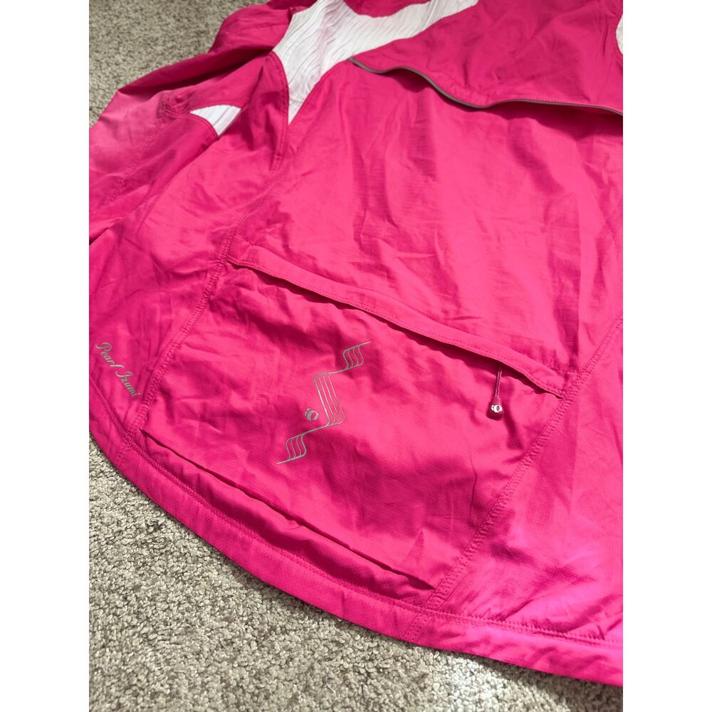 Pearl Izumi L Biking Jacket Pink Vented Athletic Sporty Lightweight Full Zip - Picture 10 of 12